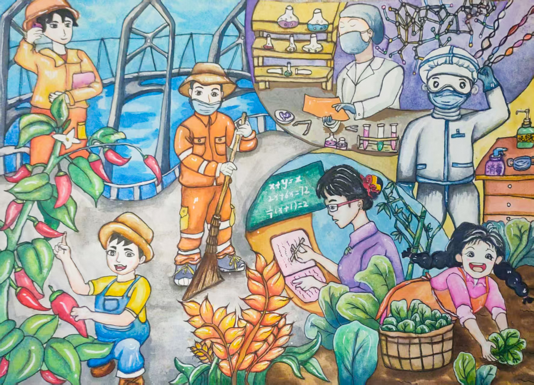 《中國(guó)夢(mèng) 勞動(dòng)美》職工宋春艷之女蘇奕涵繪畫(huà).jpg